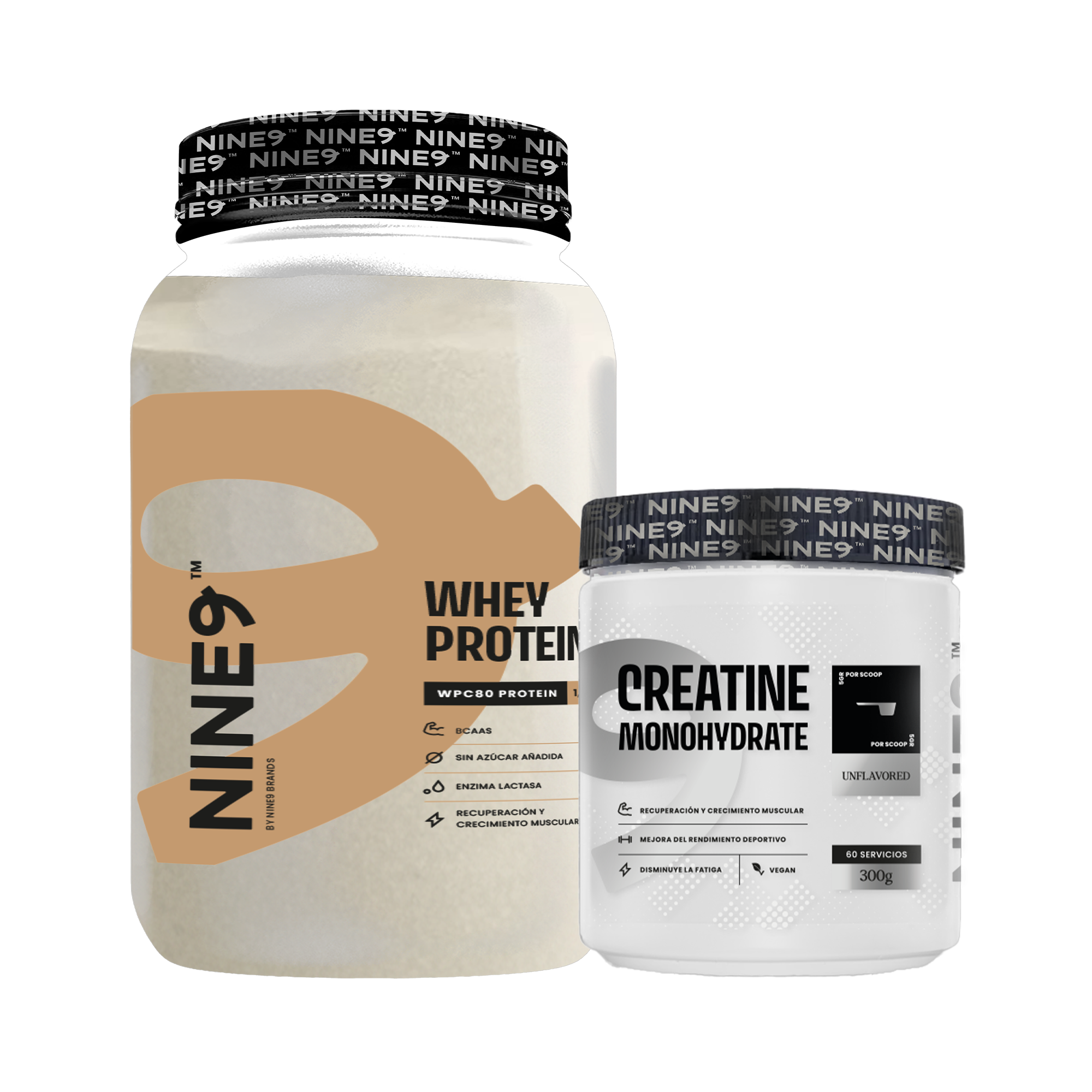 Pack Whey Protein + Creatina NINE9 BRANDS