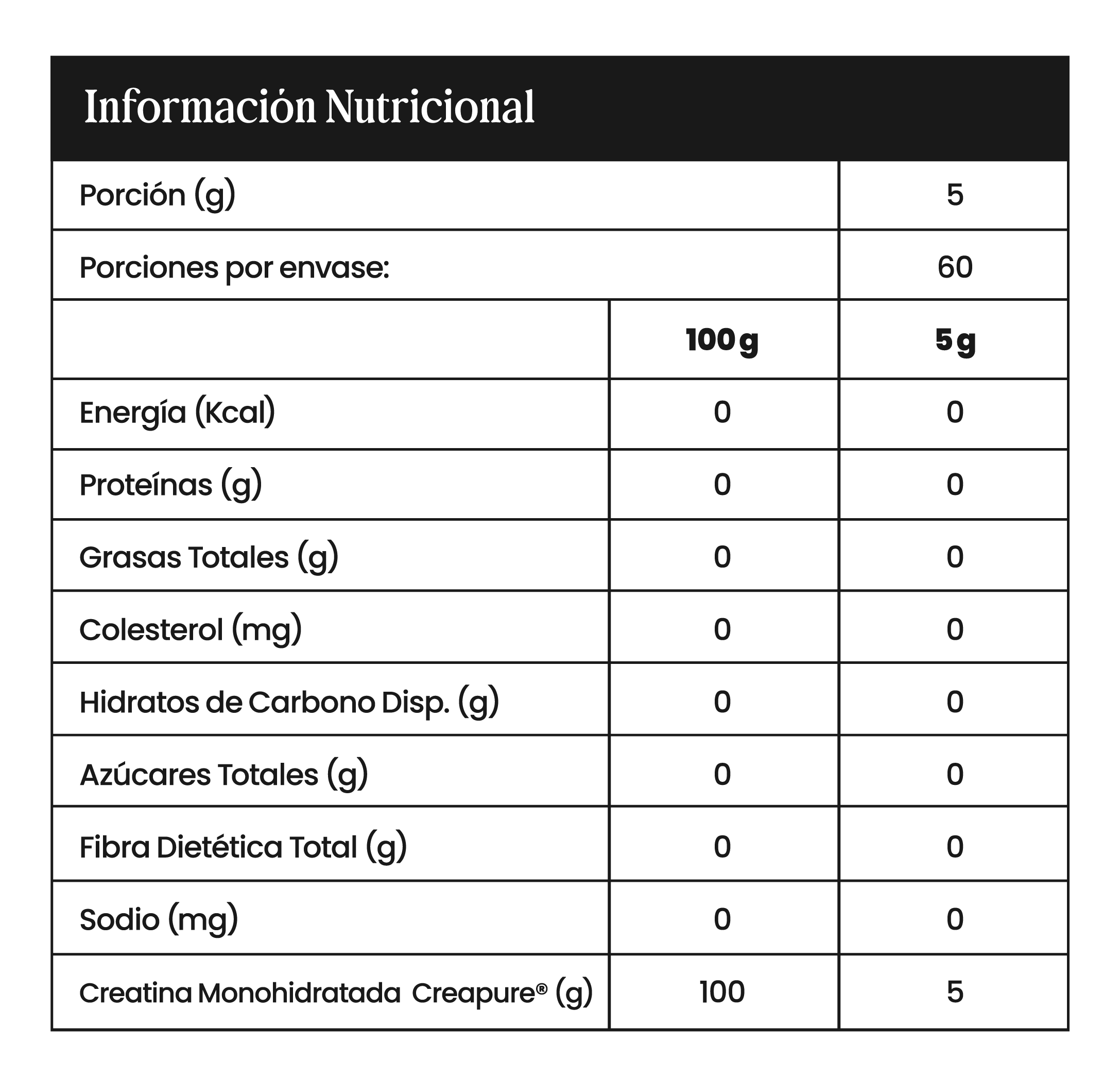 Creapure ® Creatina Monohidratada 300g